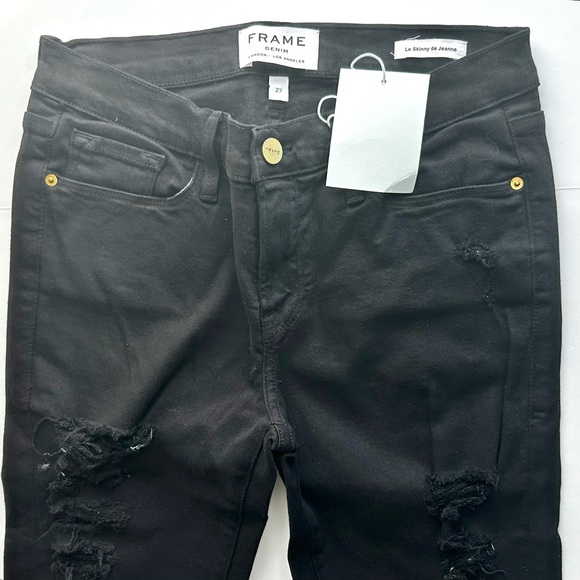 🍂NWT Frame Women’s Black Le Skinny de Jeanne Jeans Size: 27 - Picture 4 of 12